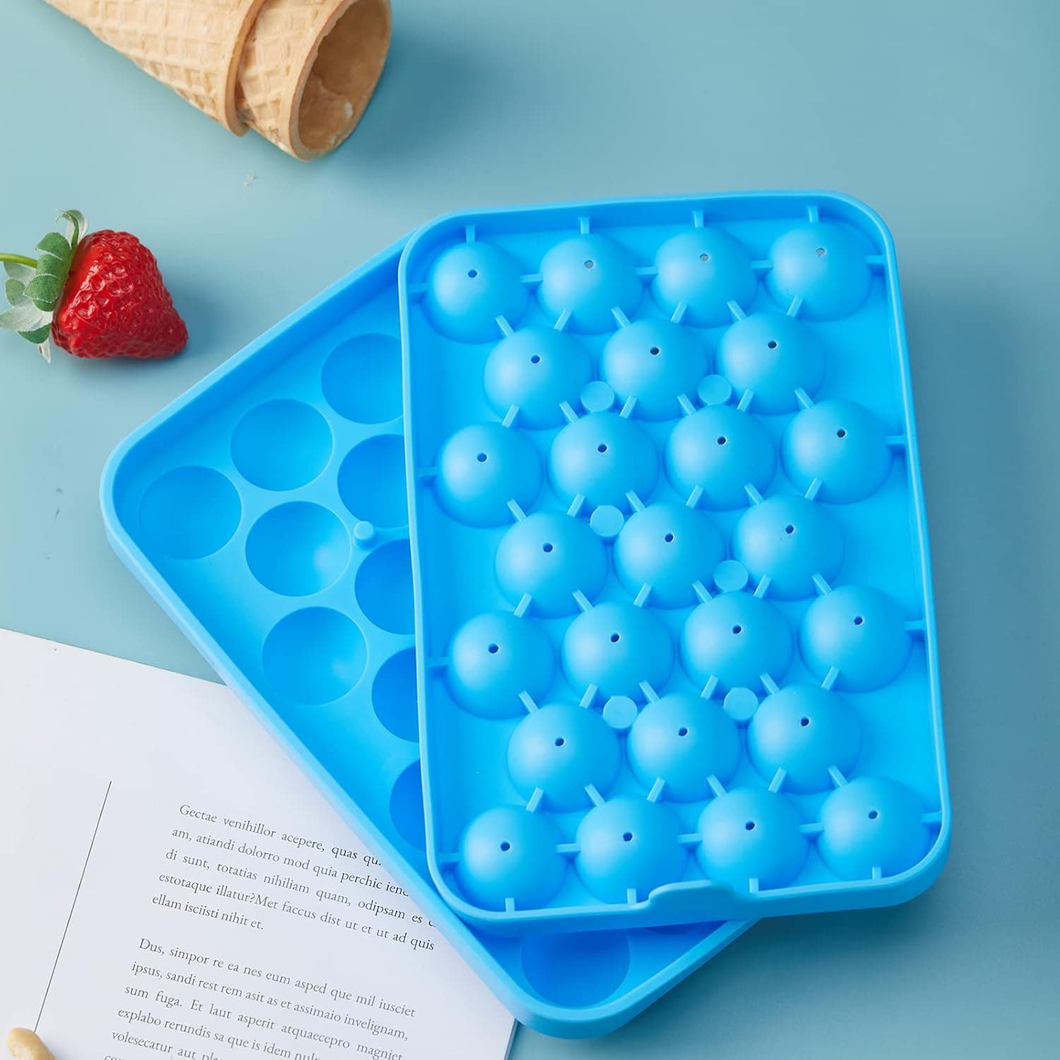25-Cavity Silicone Ice Ball Trays, 2-Pack detail view 1