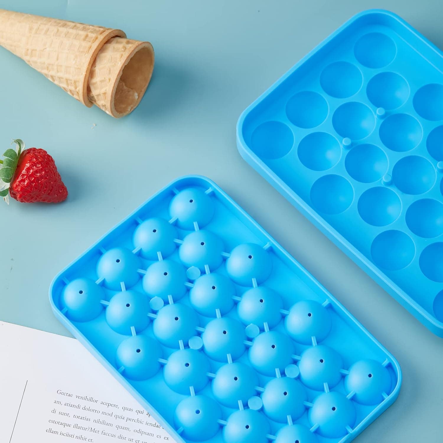 25-Cavity Silicone Ice Ball Trays, 2-Pack detail view 4