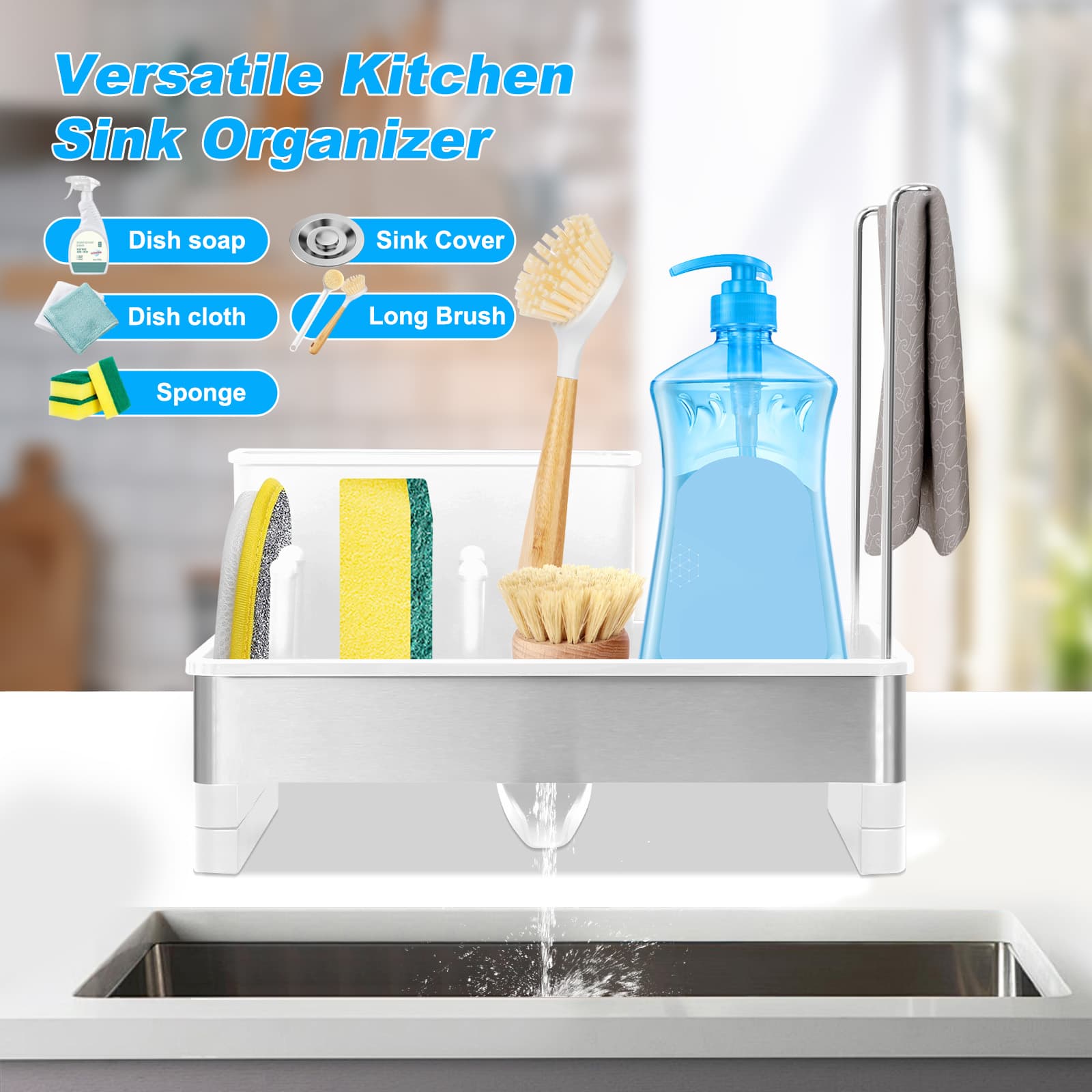 Storage uses for the Obsoorth white kitchen sink organizer