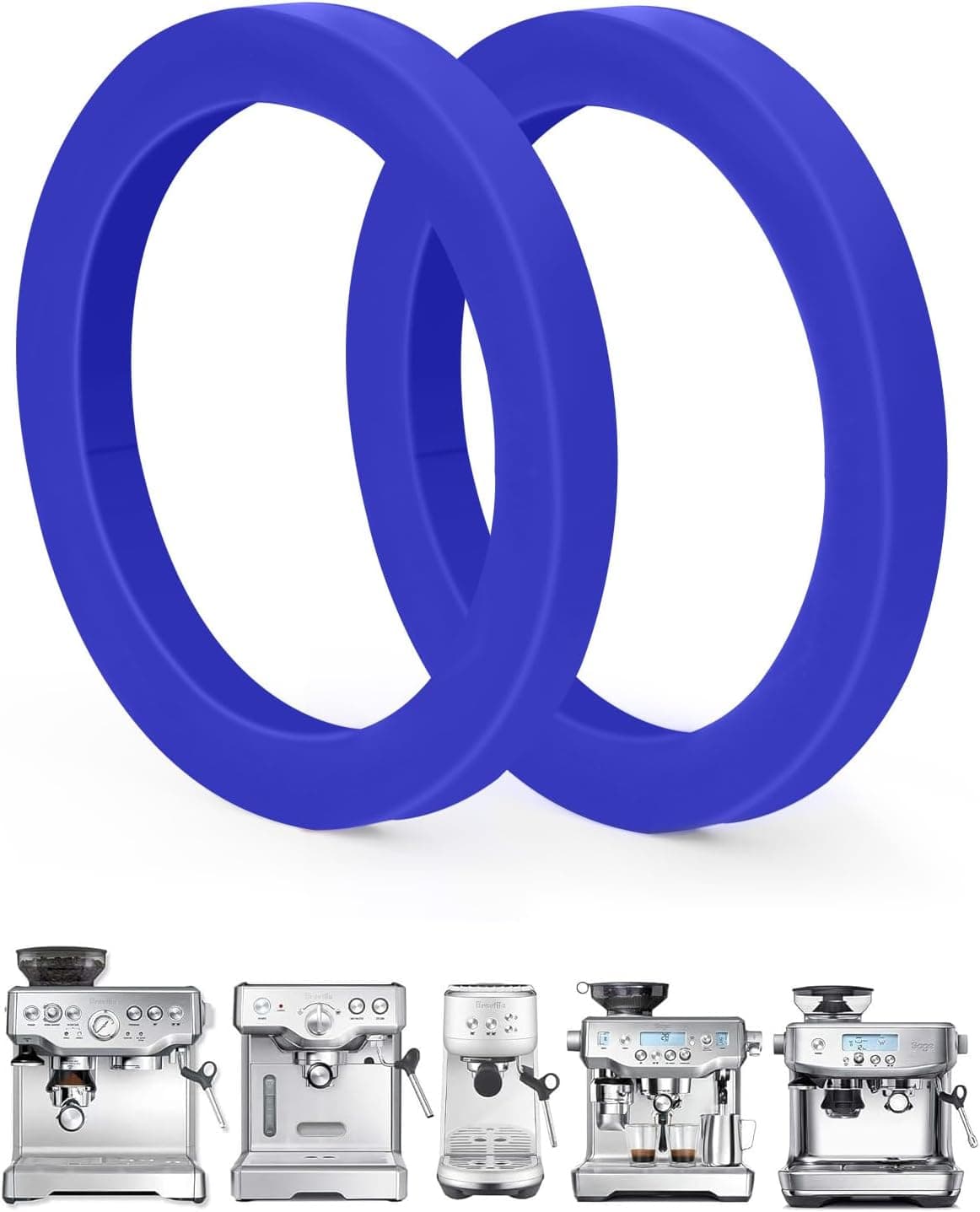 Obsoorth blue E61 silicone group gaskets with compatible espresso machines