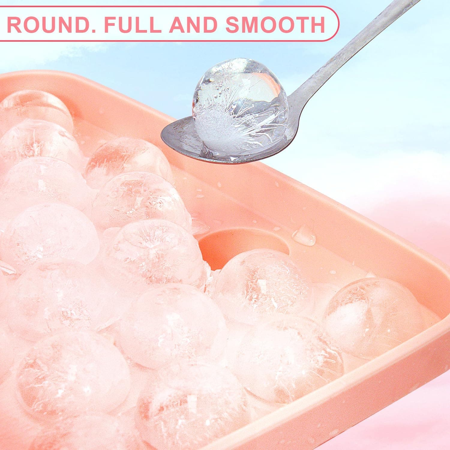 Obsoorth pink silicone ice ball mold detail