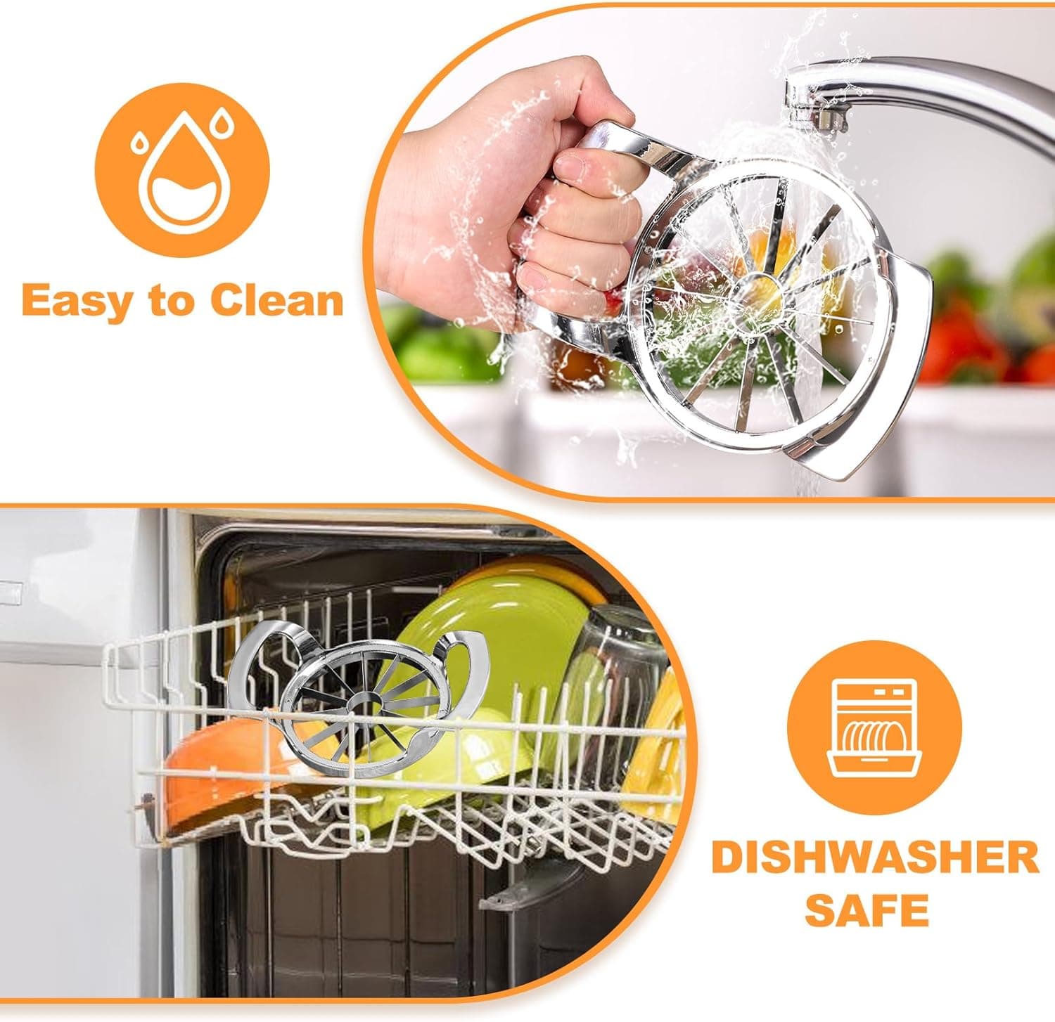 Dishwasher-safe cleaning guidance for the Obsoorth apple slicer