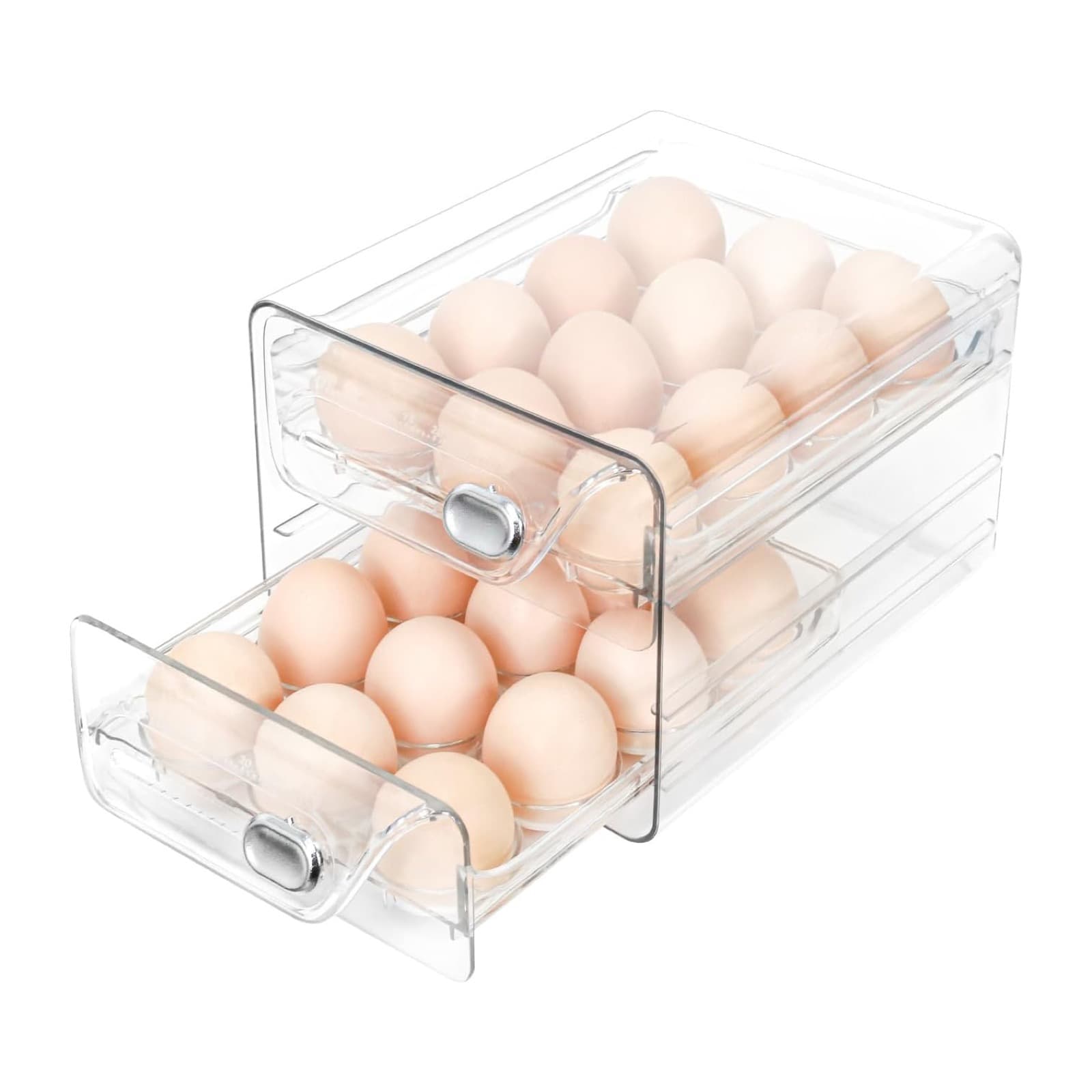 Obsoorth 24-egg double-layer refrigerator organizer